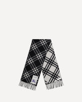 Check Cashmere Scarf - BLACK | Base Blu