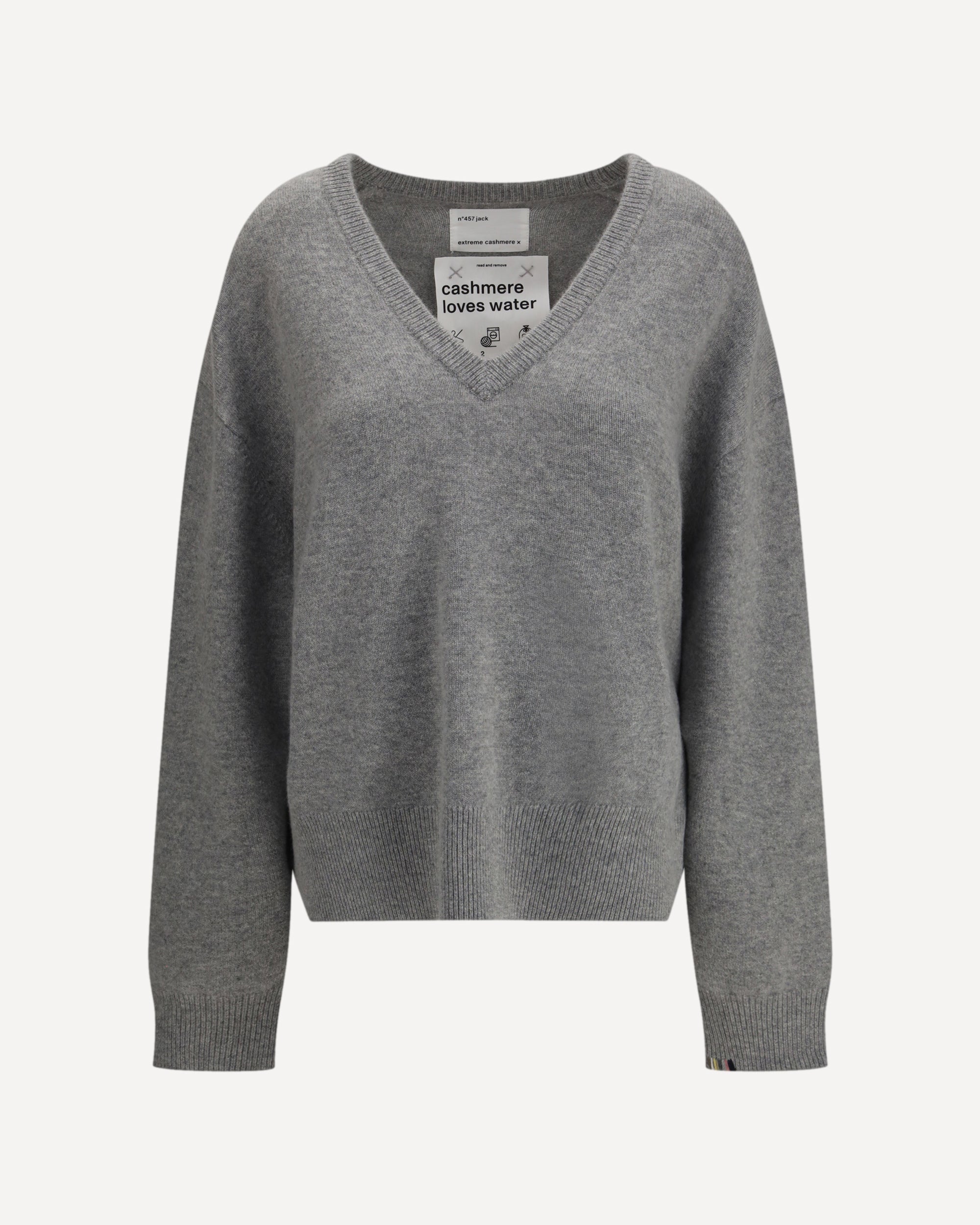 EXTREME CASHMERE Cashmere Sweater n°457 Jack GREY | Base Blu