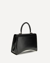 Medium Hourglass Avenue Top Handle Bag - BLACK | Base Blu