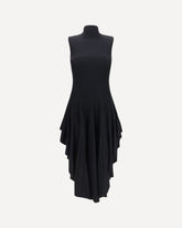 3D sculpted knit pointed Dress - BLACK | Base Blu