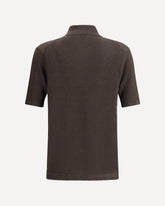 Linen Polo Shirt - BROWN | Base Blu