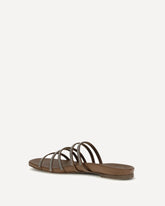 Sandali Beatrix flat slip-on in pelle - MARRONE | Base Blu