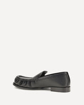 Grained leather Loafers - BLACK | Base Blu