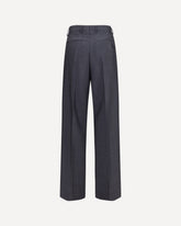 Pantalone in kid mohair - GRIGIO | Base Blu