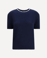 Maglione girocollo in lana e cashmere - BLU | Base Blu
