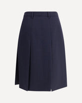 Virgin Wool Midi Skirt - BLUE | Base Blu