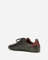 Drunken leather Sneakers - BLACK | Base Blu