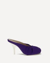 Satin heeled Mules - PURPLE | Base Blu