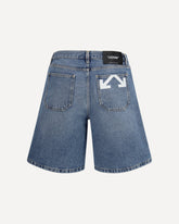 Half Arrow denim Shorts - LIGHT BLUE | Base Blu
