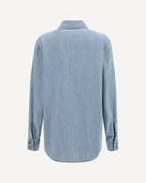 Sky Bleached oversize denim Shirt - LIGHT BLUE | Base Blu