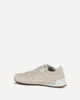 Sneakers in pelle scamosciata - CREMA  | Base Blu