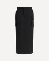 Cargo midi Skirt - BLACK | Base Blu