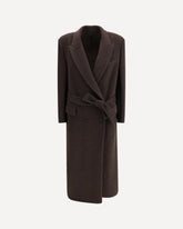 Double-breasted Coat - BROWN | Base Blu