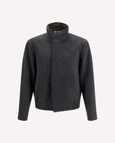 Wool Bomber Jacket - GREY | Base Blu