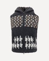 Cashmere padded Gilet - GREY | Base Blu