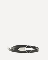 Rhombe leather Belt - BLACK | Base Blu