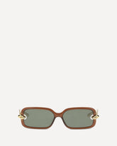 Knot rectangular Sunglasses - BORDEAUX | Base Blu