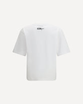 T-shirt in cotone con stampa grafica - BIANCO | Base Blu