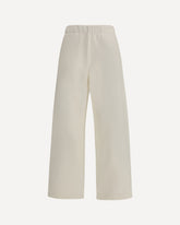 Silk and cotton Sweatpants - WHITE | Base Blu