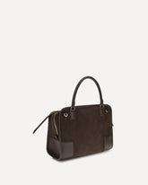 Borsa a Mano Amazona 180 media in pelle di vitello - MARRONE | Base Blu