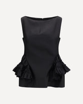 Top peplum con balze - NERO | Base Blu