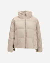 Cashmere and water-repellent fabric Puffer - BEIGE | Base Blu