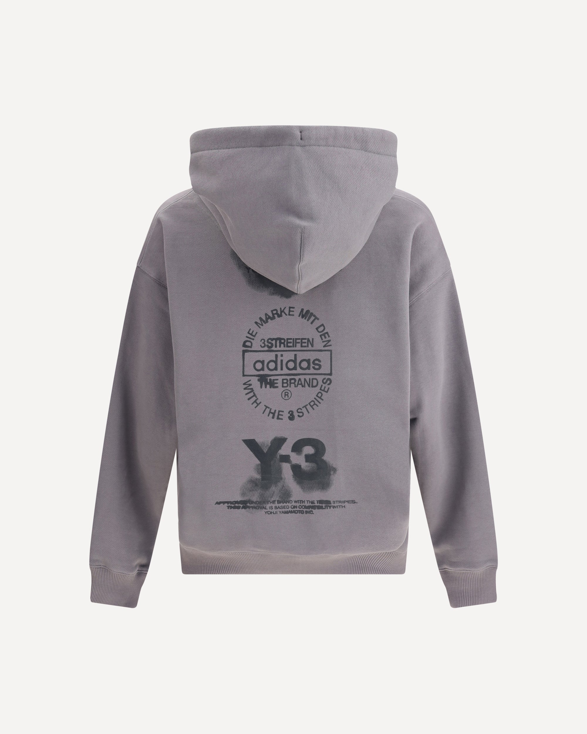 Y-3 Graphic Hoodie GREY Base Blu