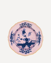 Oriente Italiano Collection porcelain flat Plate - PINK | Base Blu