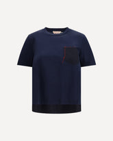 Embroidered logo T-Shirt - BLUE | Base Blu
