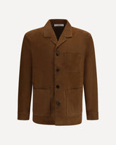 Santiago suede Jacket - BROWN | Base Blu