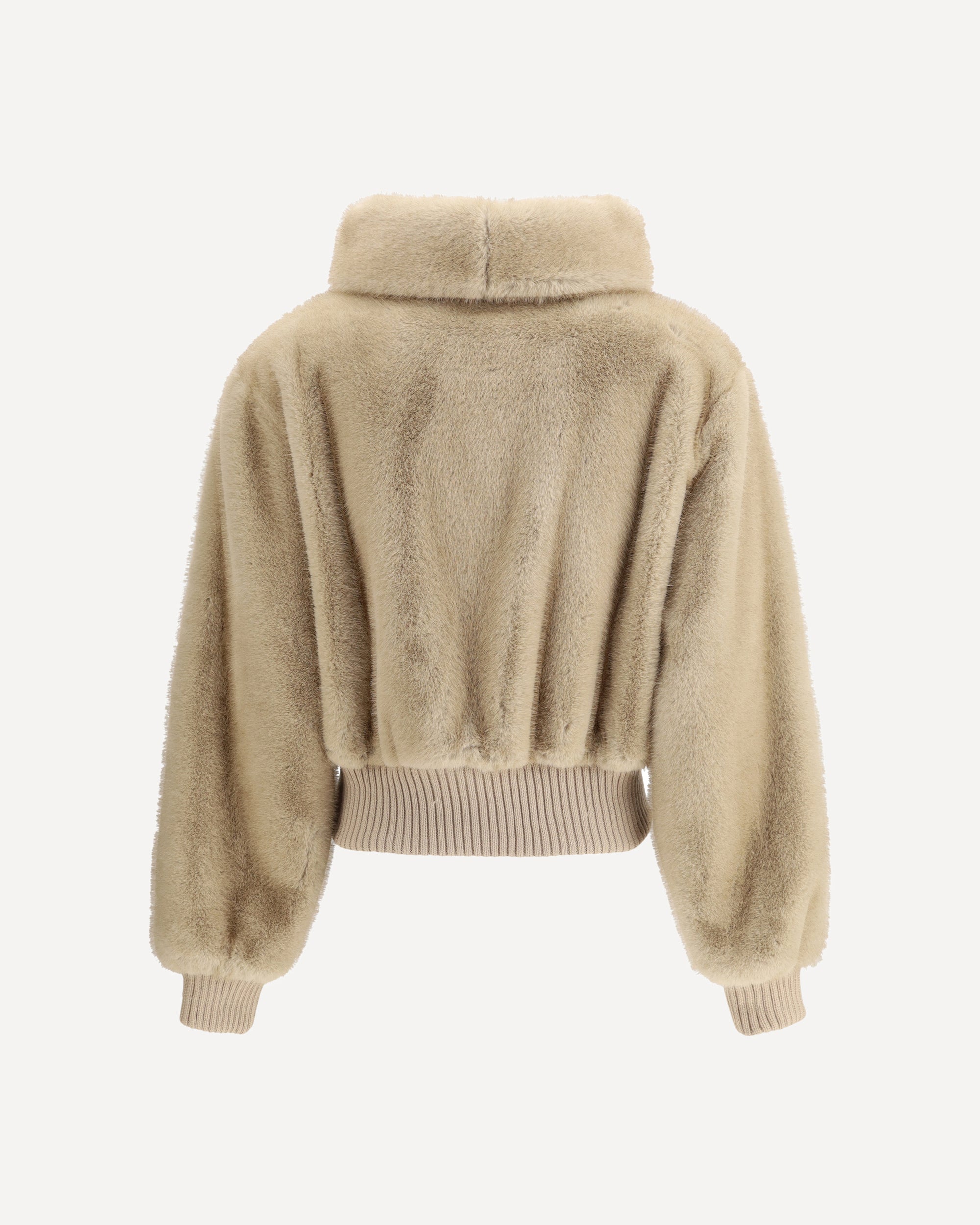 PINKO Faux fur bomber Jacket BEIGE | Base Blu