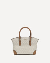 Handbag with logo - CREAM | Base Blu