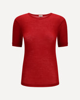 Ribbed knit T-shirt - RED | Base Blu