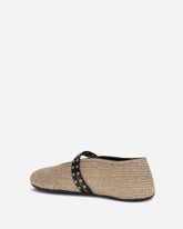 Raffia Ballerinas - BEIGE | Base Blu