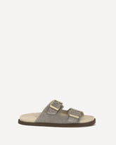 Suede Sandals - GREY | Base Blu