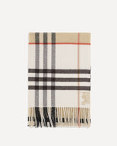 Sciarpa in cashmere Check con colori a contrasto - BEIGE | Base Blu