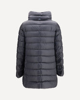 Amelia A-Shape quilted nylon Puffer Jacket - BLACK | Base Blu
