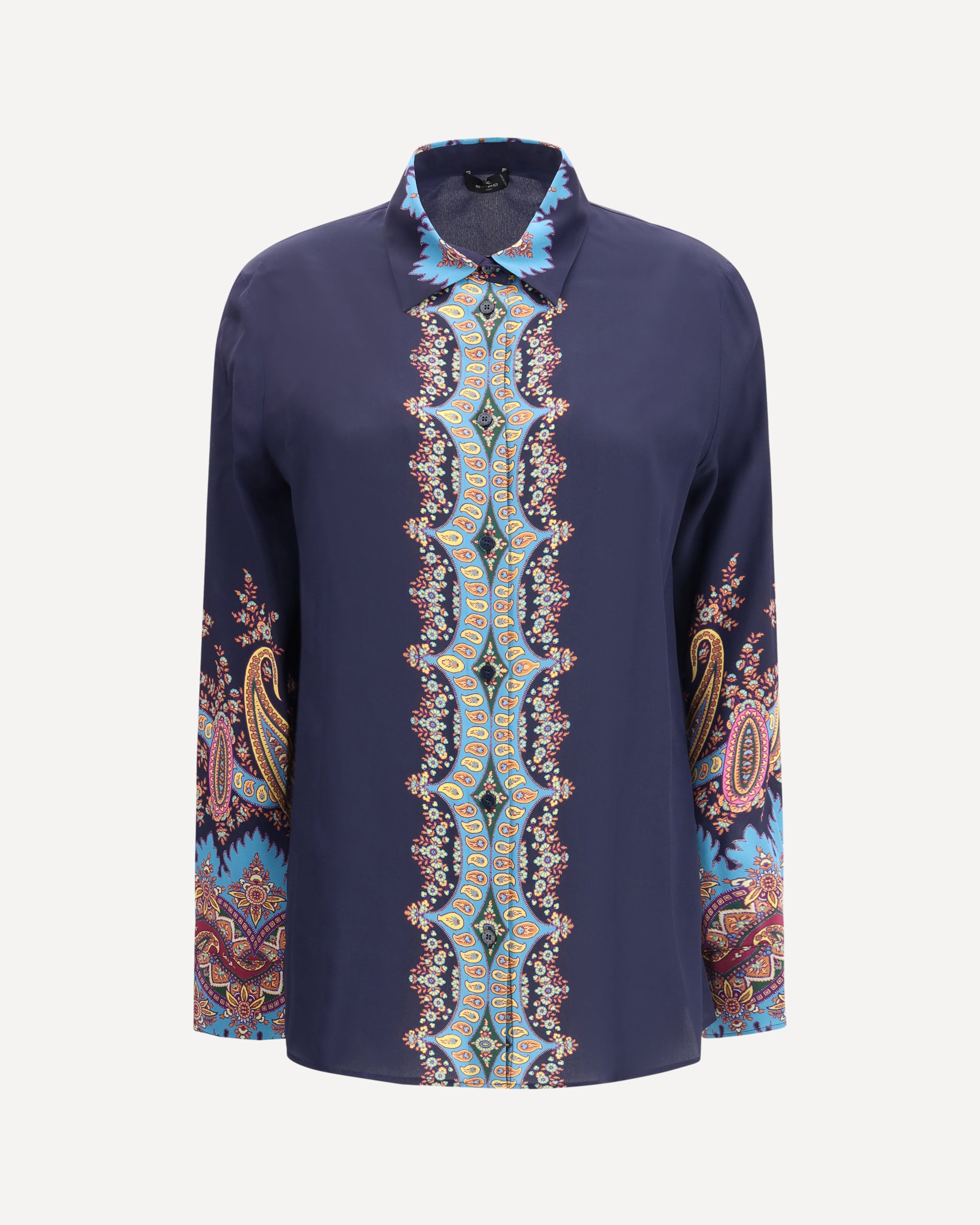 ETRO Silk Shirt Paisley print MULTICOLOUR | Base Blu