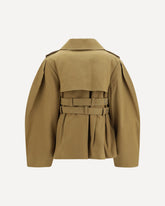 Canvas Jacket with double belt - BEIGE | Base Blu