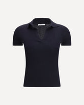 Maglia Polo Albero in lana - BLU | Base Blu