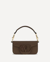Mini Locò Shoulder Bag in calfskin - BROWN | Base Blu