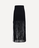 Fringe pencil Skirt - BLACK | Base Blu