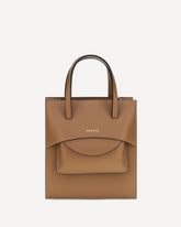 Pocket Première medium Handbag - BROWN | Base Blu