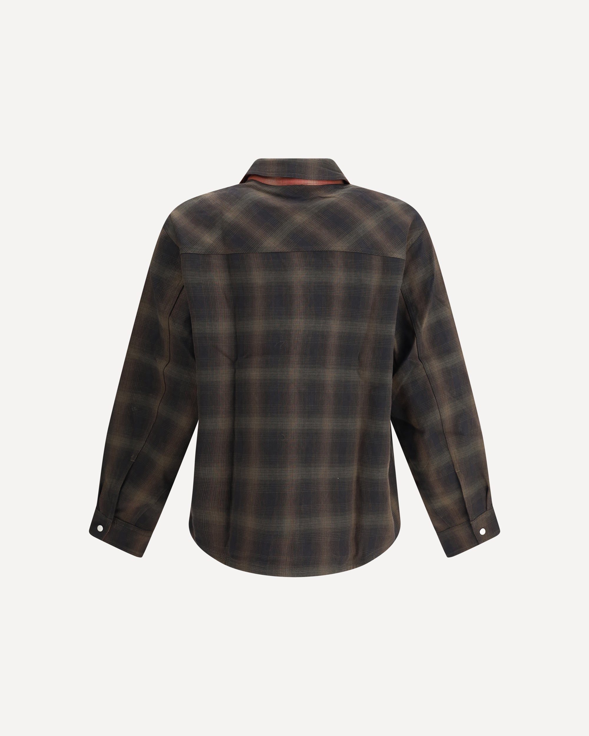REPRESENT Bonded Reversible Check Shirt BROWN