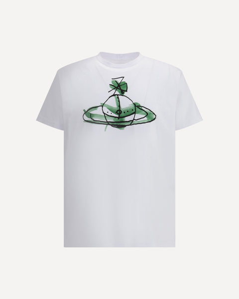 VIVIENNE WESTWOOD Drawn Orb T-shirt WHITE | Base Blu