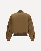 Nylon Bomber Jacket - BROWN | Base Blu
