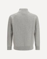 Wool and cashmere zip Sweater - GREY | Base Blu
