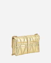 Lambskin Kleio Mini Shoulder Bag - GOLD | Base Blu