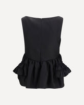 Top peplum con balze - NERO | Base Blu