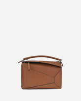 Puzzle Edge large Handbag - BROWN | Base Blu